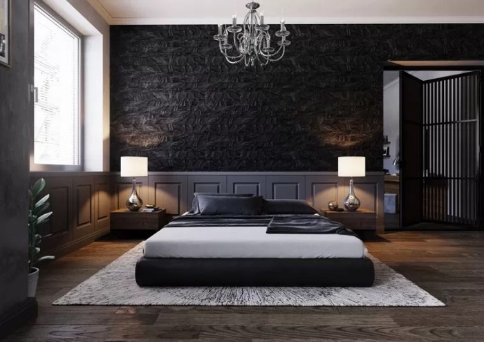 Black and cream bedroom design ideas