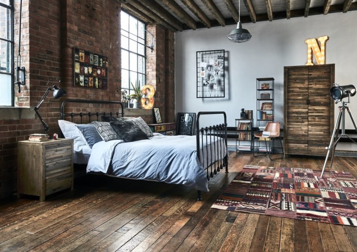 Industrial bedroom decor ideas