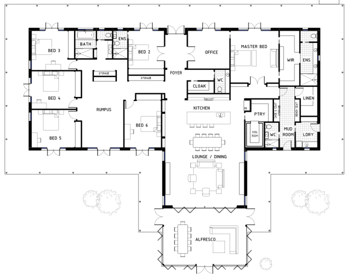 6 bedroom house design