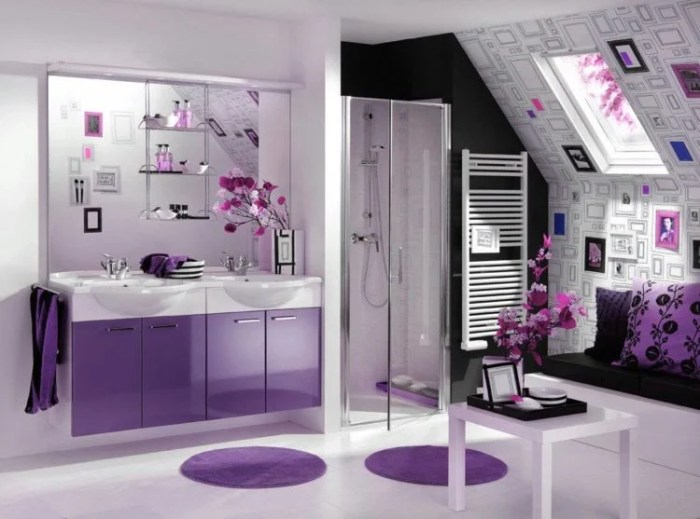 Purple bathroom decor ideas