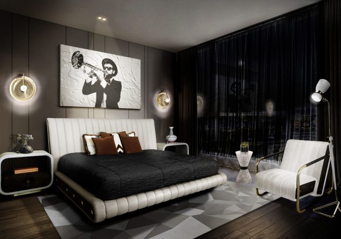 Bedroom interior design black