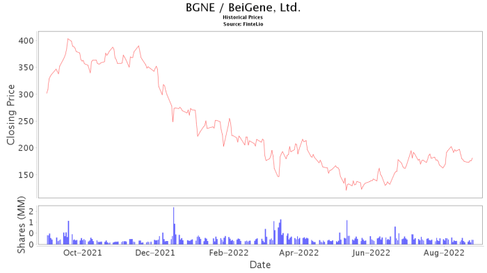 Begi stock price